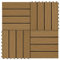 Kangmusi Terrassenfliesen 11Stk. Tief Gepr?gt WPC 30x30cm 1 qm Teakfarbe, kangmusi45037