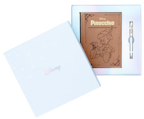 Grupo Erik Premium Set Notizbuch mit Stift Disney Pinocchio Notizbuch A5 Dotted - Notizbuch Klein - Reisetagebuch zum selberschreiben - Bullet Journal Dotted A5 Tagebuch Mädchen und Jungen