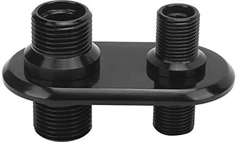 Klanata Universeller 2-Port-AC-Schottverbinder, Kfz-Klimaanlagen-Schottverschraubung, einfaches Umbau-Ersatzset (Black)