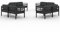QJBSAVVA Eckbank Balkon Balkonmöbel Kleiner Balkon Gartenlounge Set Gartenstuhl - 8-TLG. Garten-Lounge-Set mit Kissen Aluminium Anthrazit für Garten Balkon Party Terrasse