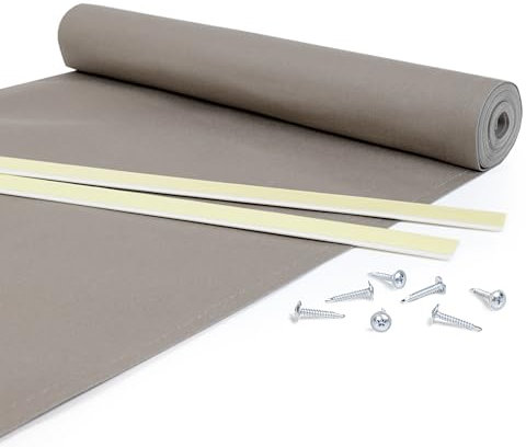 Giuri Tessuti - Fasce in TESSUTO Outdoor per copertura ad onda di Pergola e Gazebo - Telo ombreggiante da esterno (TORTORA, 60x750cm)