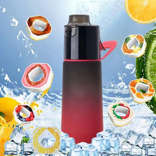 Trinkflasche mit Geschmack, 750ML Luft Wasserflasche mit 7 Pods, Air Bottle, Up Flasche mit Geschmack, Trinkflasche Geschmack, Water Bottle with Flavor, Wasserflasche mit Geschmack(H)