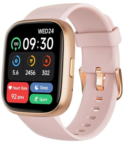 TOOBUR Reloj Inteligente Mujer Sin App Sin Bluetooth, 1.83 Smartwatch con Podómetro y pulsómetro, Pulsera Actividad con Recibir y Contestar Llamadas, IP68 Impermeable, Compatible Android iOS