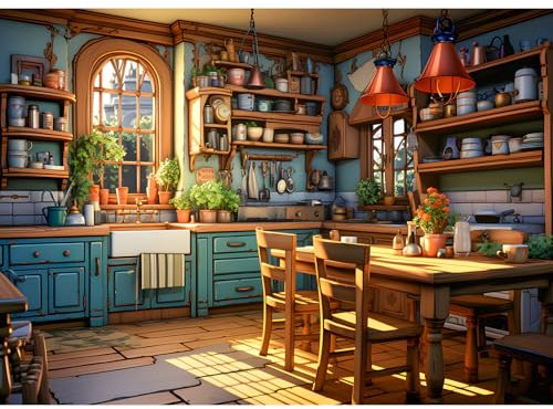 TangComplete - Warm Kitchen - Jigsaw Puzzles for Adults 1000 Piece Challenging Puzzle Games, Jigsaws 1000 Pieces For Adults, Difficult Hard Jigsaw Puzzles for Man and Woman