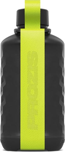 Prozis Bottiglia Hydra - 1 litro- borraccia professionale, lavabile in lavatrice, tappo anti perdite Infrangibile - Multi colori a scelta (giallo nero, 1 litro)