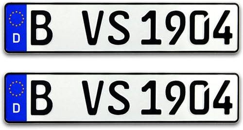 VooSale 2 Autoschilder | Nummernschilder DIN-Zertifiziert und reflektiernd nach ihrem Wunsch geprägt