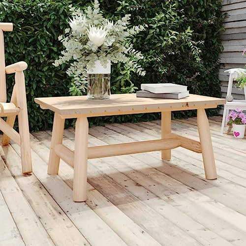 CINDERFUL Couchtisch 90x50x41 cm Massivholz Fichte,Stabiler Couchtisch aus massivem Fichtenholz Perfekt für Entspannung und Beisammensein Gartensitzmöbel