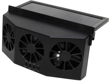 ERINGOGO Solar Car Cooling Fan Compact Auto Exhaust Fan for Vehicle Ventilation Efficiently Removes Harmful Gases Odors Sustainable Design for for Cars and Rvs