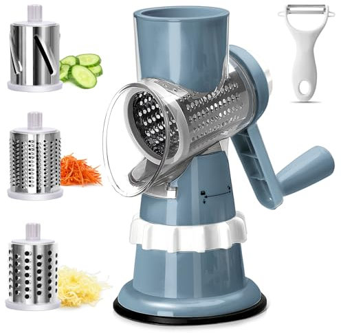 Eukue Mandoline de Cuisine, Manuelle Coupe Legume Decoupe Legumes, Multifonctions Coupe legumes Coupe LéGumes Lame en Acier Inoxydable, Julienne, Cubes, Fcoupe Patate Frite carotte