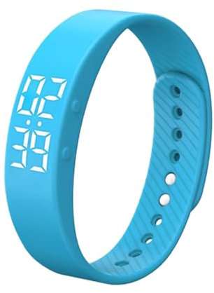 NUOBESTY Smart Fitness Armbanduhr Mit Schrittzähler Wasserdichtes Silikonarmband Led Anzeige Für Sport Und Fitness Für Damen Und Herren Blau