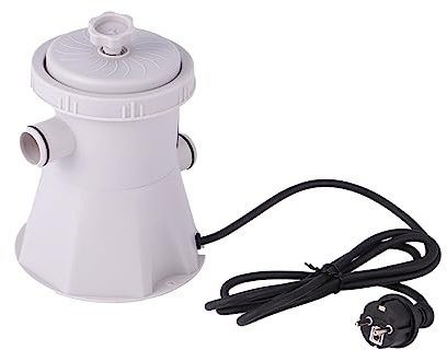 Levemolo Elektrische Poolpumpe mit Filteranlage Langlebige Schwimmbad Zirkulationspumpe Stecker Geeignet für Private Pools Geräuscharme Wasserumwälzung