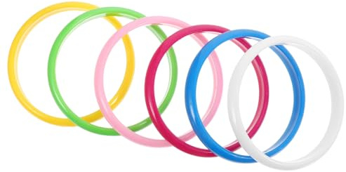 Abaodam 6 Stück-pack Bunte Kunststoffarmreifen Kinder Damen Bruchfeste Plastikarmbänder in Bonbonfarben Modische Armbänder für Partys und Geburtstage Zufällige Farbe