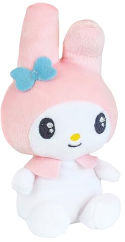 Jemini | My Melody Plüschtier, 17 cm | waschbares Baby-Schmusetuch | Offizielles Sanrio-Lizenzprodukt | Kawaii-Erlebnis-Spielzeug ab der Geburt | Geschenkidee für Kinder Geburtstag Weihnachten |