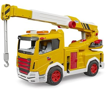 bruder 03471 - ROADMAX Kran LKW | Lastwagen mit Kranaufbau, Kranwagen, Baufahrzeug, Spielzeug ab 2 Jahren