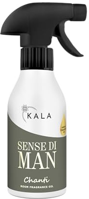 KALA - Lufterfrischer Duftölspray CHANTI, Raumspray mit Geruchsneutralisation, Raumduft Spray Hält bis zu 48h, Air Freshener mit Aktiv Neutralisator - Sense Di Man, 250ml