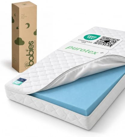 SLEEP&BED Baby matratze 70 x 140 Kindermatratze für Babybett Atmungsaktive | Soft Balance Matratze mit Purotex Bezug, Härtegrad H3, Höhe 8,5 cm OEKO-TEX Standard 100, Waschbarer Bezug 60°C