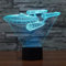 Smalody Night Lights 3D Optical Illusion Multi-Colored Change Touch Controlled Desk Lamp Battleship Bedside Lamp Christmas Gifts Birthday Gifts