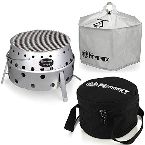 Petromax Atago Grill Feuertopf Feuerschale Starterset mit Tasche und Umluftkuppel