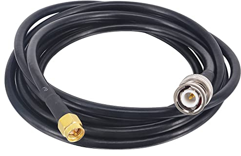 Boobrie RG58 SMA Kabel 2M SMA BNC BNC Stecker auf SMA Stecker Koaxialkabel BNC Low Loss Bridge Kabel für Antennen, WLAN Geräte, HF Koaxialstecker, RF Koaxialkabel, WLAN Kabel...