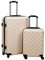 vidaXL Hartschale Trolley Set 2-tlg. 4 360-Grad-Rollen Hartschalenkoffer Reisekoffer Koffer Kofferset Handgepäck Bordgepäck Reise Golden ABS