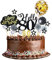 80 Geburtstagstorte Topper,19 Stücke 80 Geburtstag,80th Happy Birthday Tortendeko,Kuchen Deko mit 80th Geburtstagskerzen Cake Topper Tortendeko für Mann Frauen (80-schwarz)