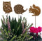KRONLY Gartenstecker Lustiger Igel 34cm aus Metall Roststecker wetterfest Gartendeko Outdoor