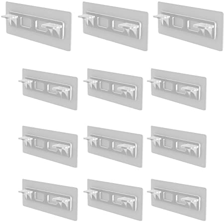 12 Pcs No Drill Shelf Support Peg Adhesive Shelf Bracket Wardrobe Partition Layer Fixed Paste Hook Cabinet Shelf Holder for Kitchen Cabinet Shelves