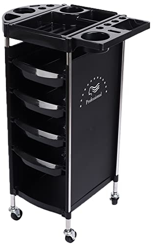 Friseurwagen, 6-lagiger Salonwagen, multifunktionaler 83 x52 x37cm Friseurwagen mit Universalrädern, Friseurwagen für Friseursalons, Schönheitsaufbewahrung, Friseurwerkzeuge