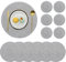 Pauwer Set di 6 tovagliette rotonde e sottobicchieri, antiscivolo, resistenti al calore, colore: grigio