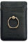 RATASK Mobile Phone Card Holder Stick on with Ring Holder Kick Stand, Mobile Card Holder Wallet (Black Luxury PU Leather)