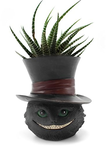 Petit pot de fleurs chat noir