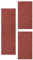 Carpetsale24 Bettumrandung Schlafzimmer 3teilig Shaggy Hochflor Teppich Terrakotta Bettvorleger Schlafzimmer Bettset: 2 St. 80x250 cm | 1 St. 100x200 cm - Flauschiger Teppich Läufer Set Einfarbig Stil