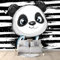 Schwarz-Weiß Gestreifter Panda Fototapete Panorama Wandbild Schwarz Und Weiß Art Fototapete Wandtapete Wohnzimmer Kinderzimmer Wanddeko Vlies Tapeten Poster TV Hintergrund Wandbilder 200x140 cm