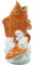 Statues de spécifaits étang, externes de bassin, scitteur de fontaine de poisson en céramique, 4,7x3,9x8.7 Statues de spécifaits étang vintage, crachets d'étang pour petits étangs de terrasse et mais