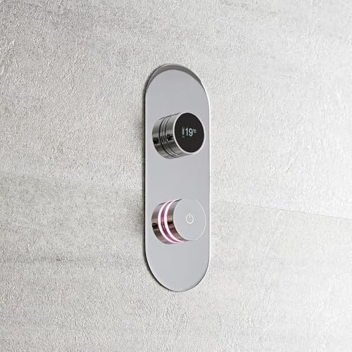 MILANO Digital 2 Outlet Thermostatic Mixer Shower Valve Chrome | Brass Construction. Two Outlet Control. Thermostatic Operation. Contemporary Style. Suitable For All Plumbing Systems.