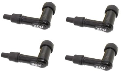 4x Zündkerzenstecker LB05F – 90° abgewinkelt, entstört (5 kΩ), passend für Roller, Mofa, Scooter, Vespa, Piaggio, Yamaha, Peugeot, Simson, Sachs, Puch, Zündapp, Honda, Kymco, SYM