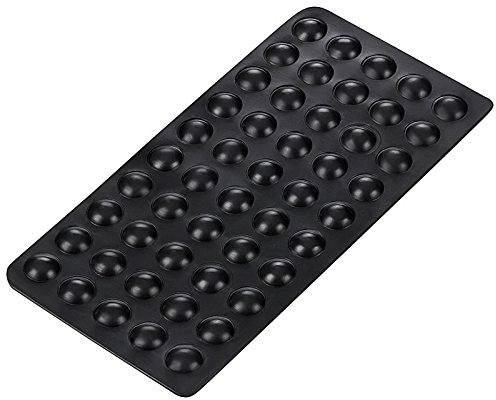 haggiy Elastikpuffer - Anschlagpuffer selbstklebend - halbkugelförmig, rund 7 mm, Höhe: 1,5 mm, schwarz (50 Stk.)