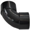 Solvent Black 50mm (56mm) Waste Pipe Swept Bend - Pack of 2
