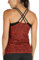 icyzone Damen 2 in 1 Sport Yoga Tops mit BH - Gym Shirts Fitness Trainings Tank Top (S, Burnt Ochre)