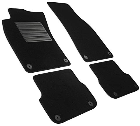 MDM SP-200 Fußmatten Velours Autoteppich passend für Audi A6 (C6) / A6 Avant (C6) 03.2006>02.2011, black