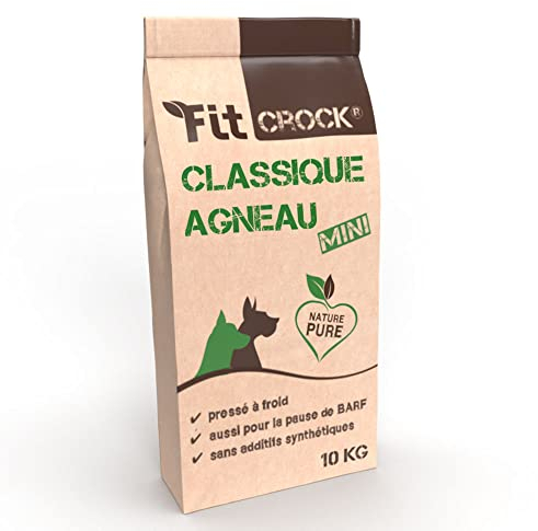 cdVet Fit-Crock Hundefutter trocken Classic Lamm Mini 10 kg, getreidefrei