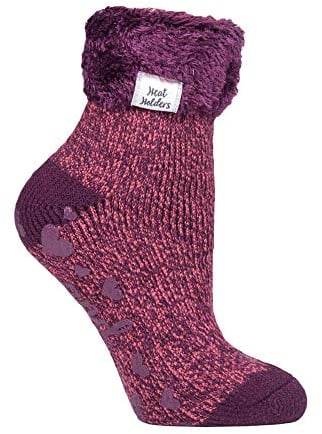 HEAT HOLDERS - 1 Paar Bettsocken Damen Stoppersocken abs antirutsch kuschelsocken socken in 8 farbig 37-42 eur (HHL12)