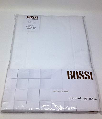Bossi Lenzuola Matrimoniali Cotone VAR. Bianco Bossicolor