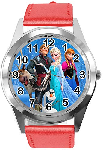 Taport® Quarz-Armbanduhr für Frozen Fans E4, Rot