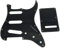 Dopro 11 Hole Strat SSS Pickguard ST Back Plate Trem Cover für USA/Mexican FD Strat schwarz 1-lagig
