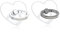 lenoup Transparenter Funkeln Herz Handy Ring Smartphone Fingerhalterung,360 Drehung Klar Glitzer Handyringhalterung Finger mit Künstliche Diamant Bling Handy Ringhalter(Silber, Schwarz)