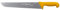 Starrett Professional Butchers Knife - BKY203-12 Wide Straight 12 Inch Ultra Sharp Sanitized Steel Blade - Yellow Handle Kitchen Chef's Knife