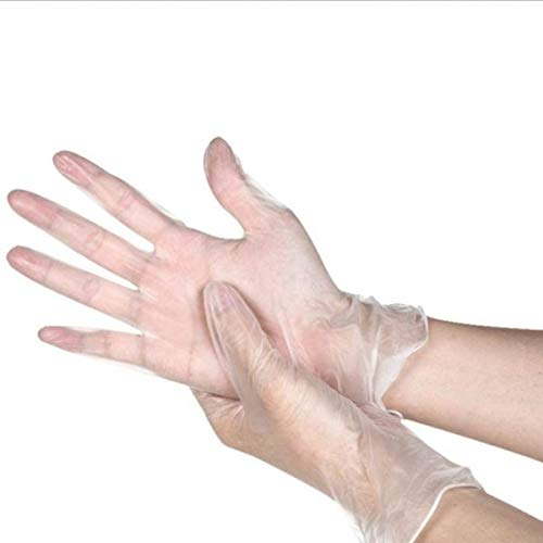 AS ADESIVI SICUREZZA Guantes de vinilo desechables con polvo, 100 unidades / talla XL