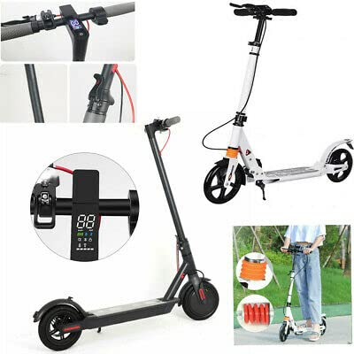 Cityroller Faltbar Unisex Erwachsene T-Style Scooter Kinderroller Weiß Tretroller