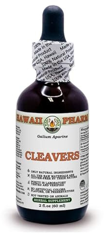 Hawaii Pharm Europe Cleavers (Galium Aparine) Dry Above-Ground Parts Alcohol-Free Liquid Extract Glycerite 60 ml